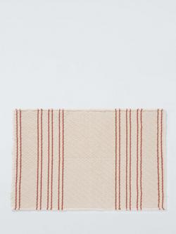 John Lewis Textured Stripe Bath Mat, Auburn