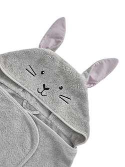 Christy Baby Bunny Cuddle Wrap and Mitt Set - view 2, Grey