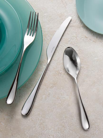 Robert Welch Arden Bright Stainless Steel Cutlery Set, 56 Piece/8 Place Settings - view 2, Silver