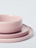 John Lewis Romy Glaze Stoneware Dinnerware Set, 12 Piece, Pink