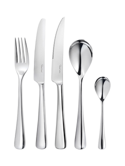 Robert Welch Malvern Cutlery Set, 56 Piece/8 Place Settings, Silver