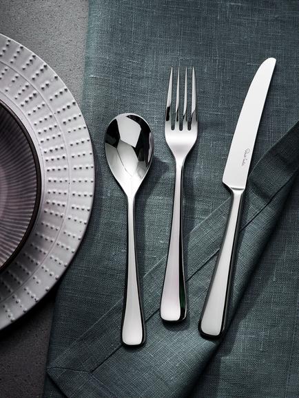 Robert Welch Malvern Bright Stainless Steel Cutlery Set, 56 Piece/8 Place Settings - view 2, Silver