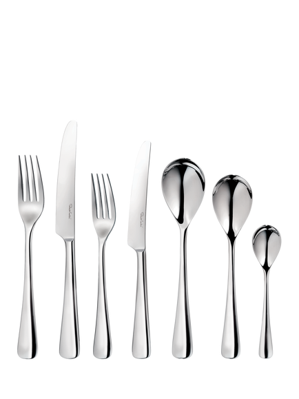 Robert Welch Malvern Bright Stainless Steel Cutlery Set, 84 Piece/12 Place Settings, Silver