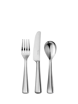 Robert Welch Malvern Bright Stainless Steel Children's Cutlery Set, 3 Piece, Silver