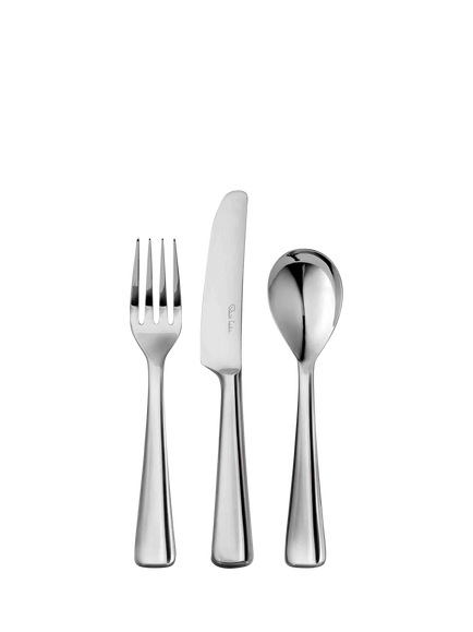 Robert Welch Malvern Bright Stainless Steel Children's Cutlery Set, 3 Piece, Silver