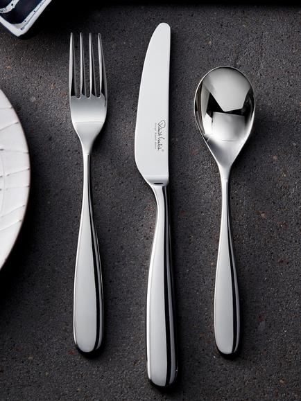 Robert Welch Stanton Bright Stainless Steel Cutlery Set, 56 Piece/8 Place Settings - view 2, Silver