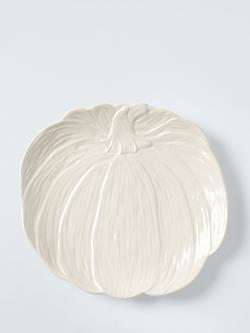 John Lewis Halloween Pumpkin Stoneware Plate, 22cm, White, 