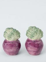 John Lewis X Deliciously Ella Beetroot Hand Painted Stoneware Salt & Pepper Shakers