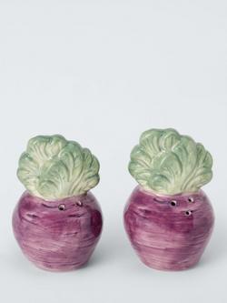 John Lewis X Deliciously Ella Beetroot Hand Painted Stoneware Salt & Pepper Shakers, 