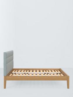 John Lewis Astrid Kitami Bed Frame, Small Double - view 2, Soft Touch Chenille Duck Egg