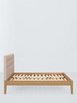 John Lewis Astrid Kitami Bed Frame, Double - view 2, Cotton Effect Pink