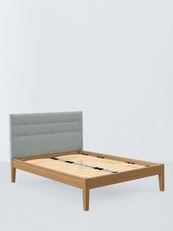 John Lewis Astrid Kitami Bed Frame, Double, Soft Touch Chenille Duck Egg