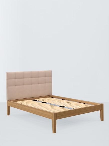 John Lewis Astrid Kitami Bed Frame, King Size, Cotton Effect Pink