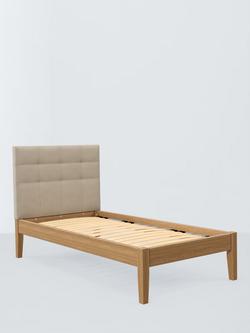 John Lewis Astrid Kitami Bed Frame, Single, Brushed Tweed Beige
