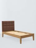 John Lewis Astrid Kitami Bed Frame, Single, Faux Leather Brown