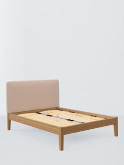 John Lewis Emilia Kitami Bed Frame, Double, Cotton Effect Pink