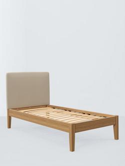 John Lewis Emilia Kitami Bed Frame, Single, Brushed Tweed Beige