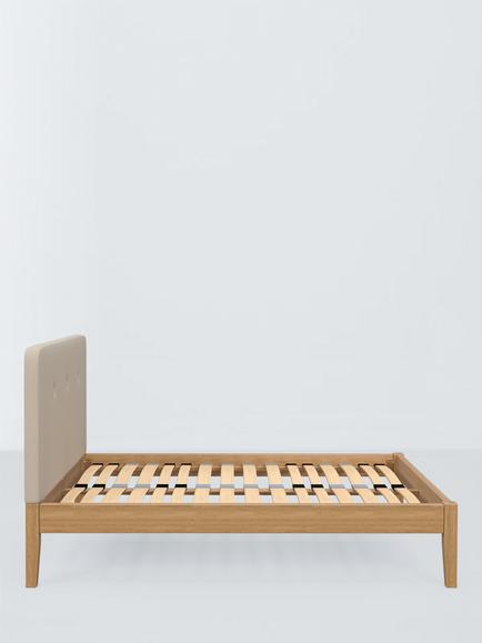 John Lewis Nancy Kitami Bed Frame, Small Double - view 2, Brushed Tweed Beige