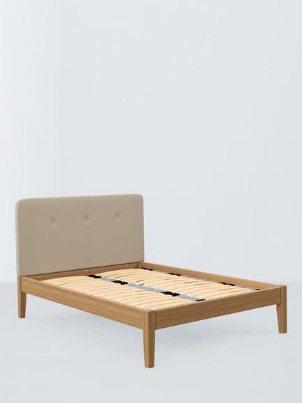 John Lewis Nancy Kitami Bed Frame, King Size, Brushed Tweed Beige