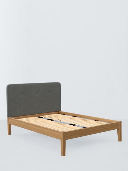 John Lewis Nancy Kitami Bed Frame, King Size, Brushed Tweed Grey