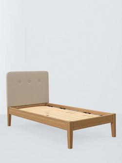 John Lewis Nancy Kitami Bed Frame, Single, Brushed Tweed Beige