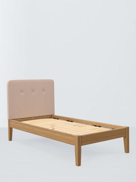 John Lewis Nancy Kitami Bed Frame, Single, Cotton Effect Pink