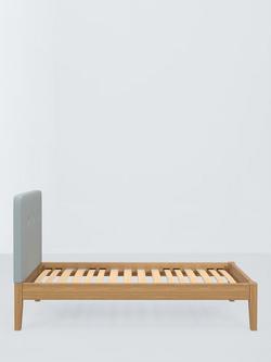 John Lewis Nancy Kitami Bed Frame, Single - view 2, Soft Touch Chenille Duck Egg