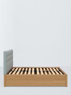 John Lewis Astrid Kitami Ottoman Storage Upholstered Bed Frame, King Size - view 2, Soft Touch Chenille Duck Egg