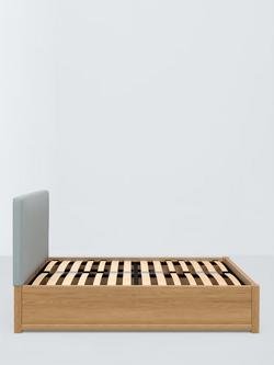 John Lewis Emilia Kitami Ottoman Storage Upholstered Bed Frame, King Size - view 2, Soft Touch Chenille Duck Egg