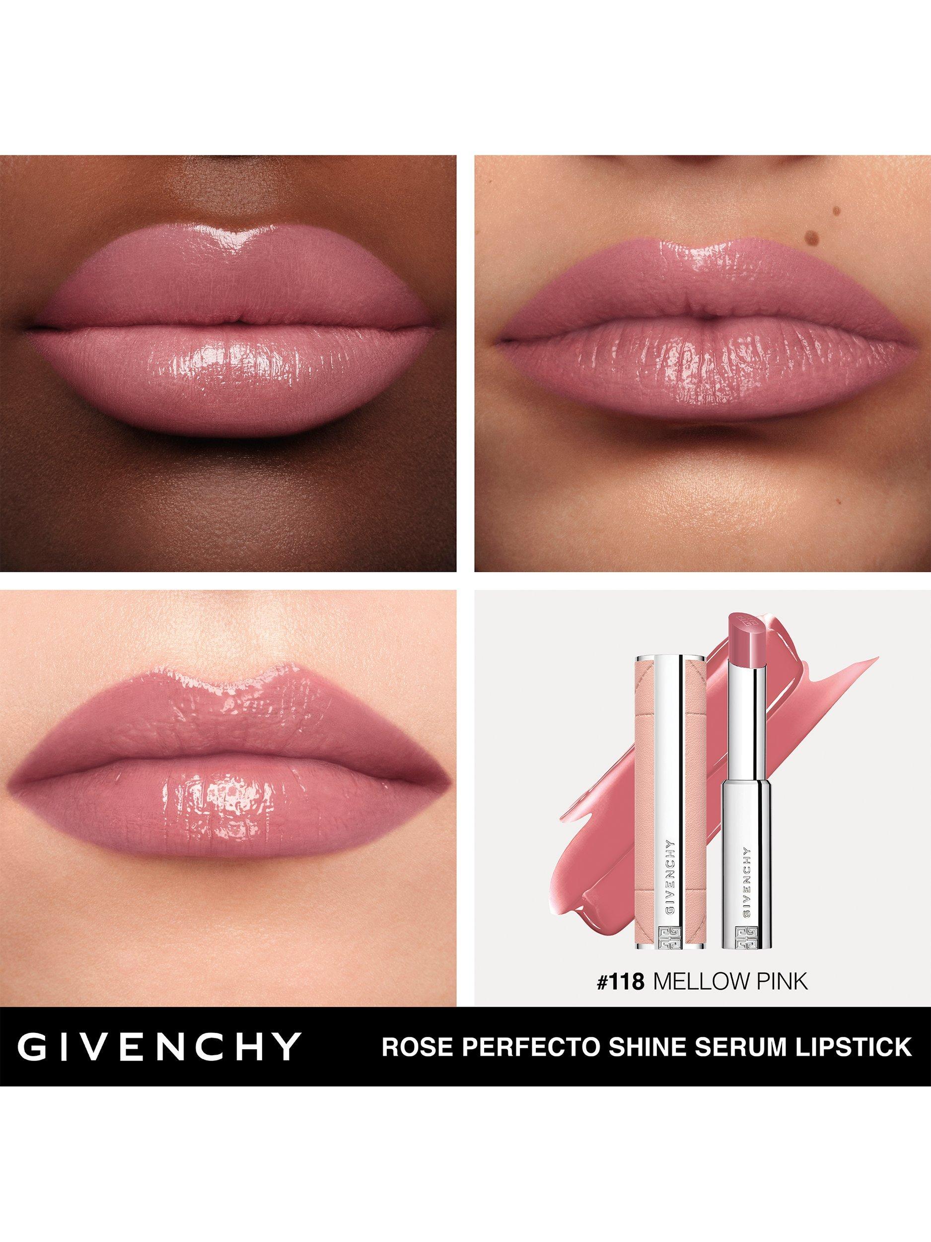 Product image 2 of 5, which shows Givenchy Rose Perfecto Shine Serum Lipstick, N°118