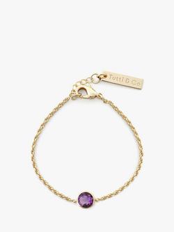 Tutti Birthstone Bracelet, Gold, Amethyst/February