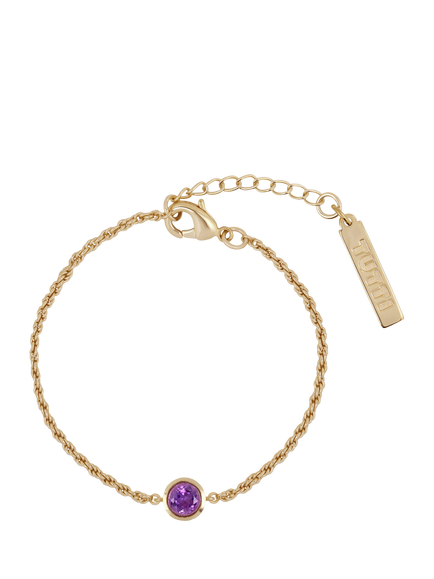 Tutti Birthstone Bracelet, Gold, Amethyst/February