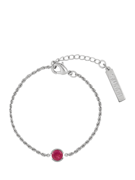 Tutti Birthstone Bracelet, Silver, Ruby/July