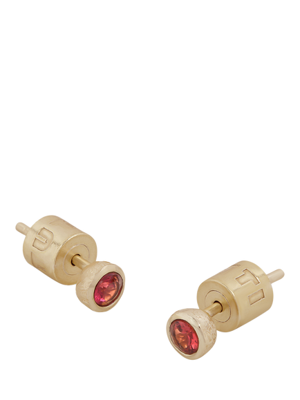 Tutti Birthstone Stud Earrings, Gold, Garnet/January