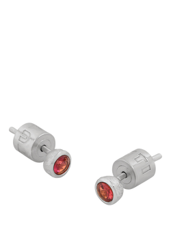 Tutti Birthstone Stud Earrings, Silver, Garnet/January