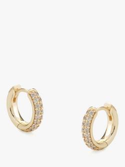 Tutti Cubic Zirconia Huggie Hoop Earrings, Gold