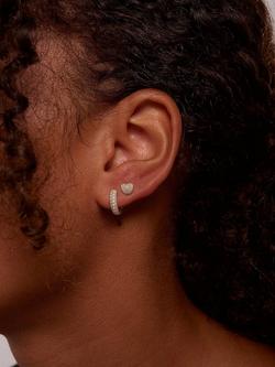 Tutti Cubic Zirconia Huggie Hoop Earrings - view 2, Gold