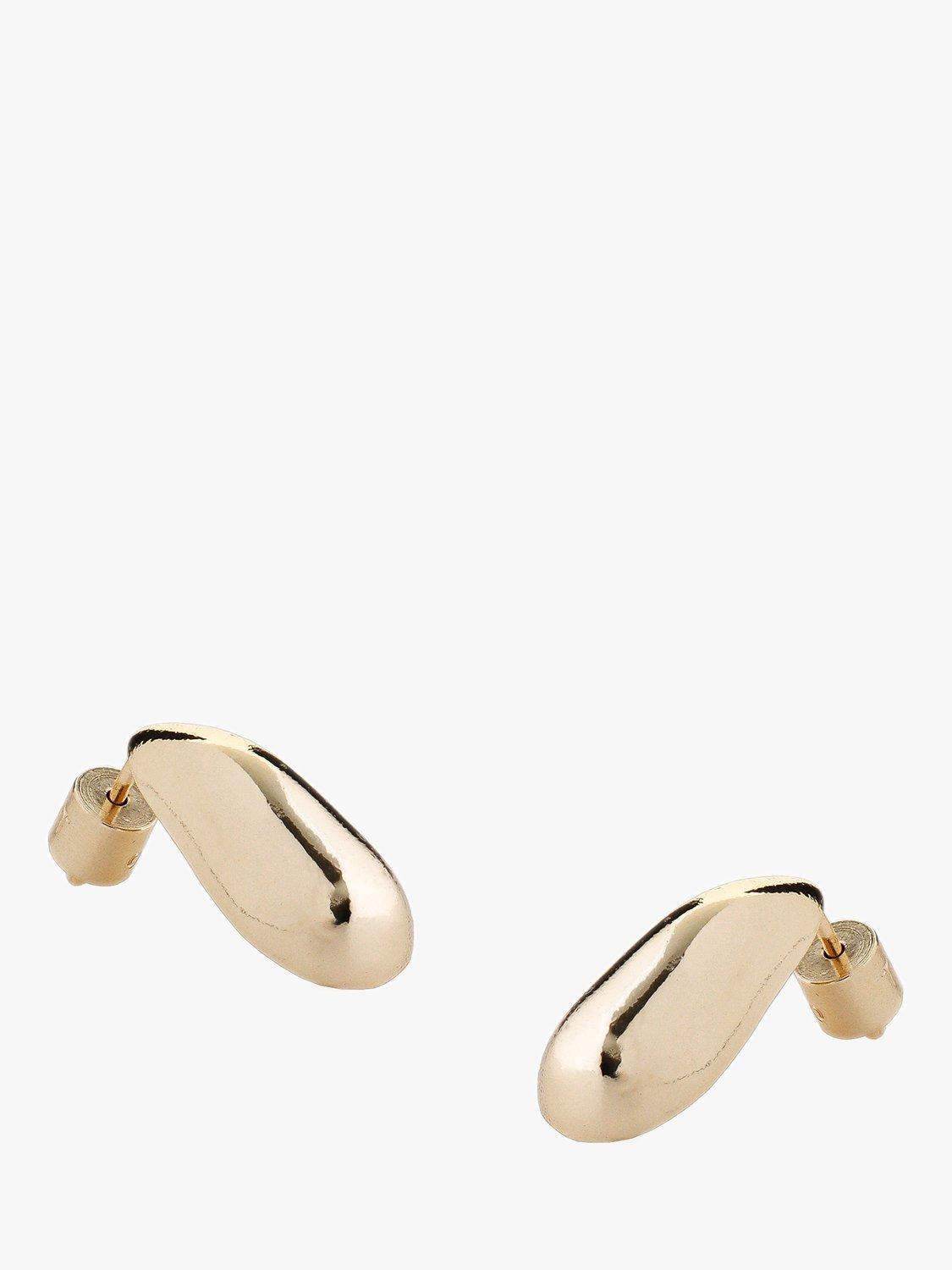 Product image 1 of 2, which shows Tutti & Co Dome Stud Earrings, Gold