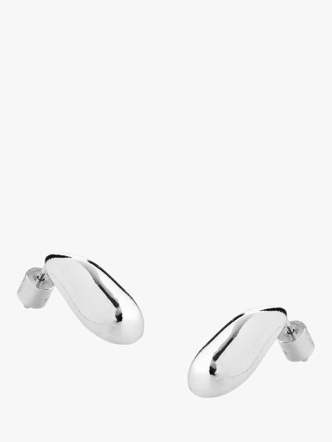 Product image 1 of 2, which shows Tutti & Co Dome Stud Earrings, Silver