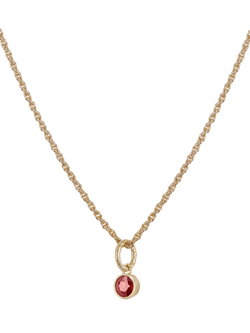 Tutti Birthstone Necklace, Gold, Garnet/January