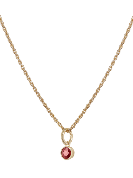 Tutti Birthstone Necklace, Gold, Garnet/January