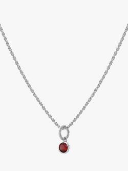 Tutti Birthstone Necklace, Silver, Garnet/January