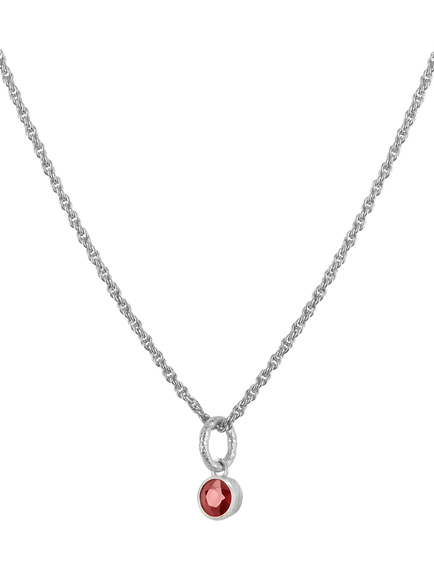 Tutti Birthstone Necklace, Silver, Garnet/January