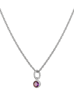 Tutti Birthstone Necklace, Silver, Amethyst/February