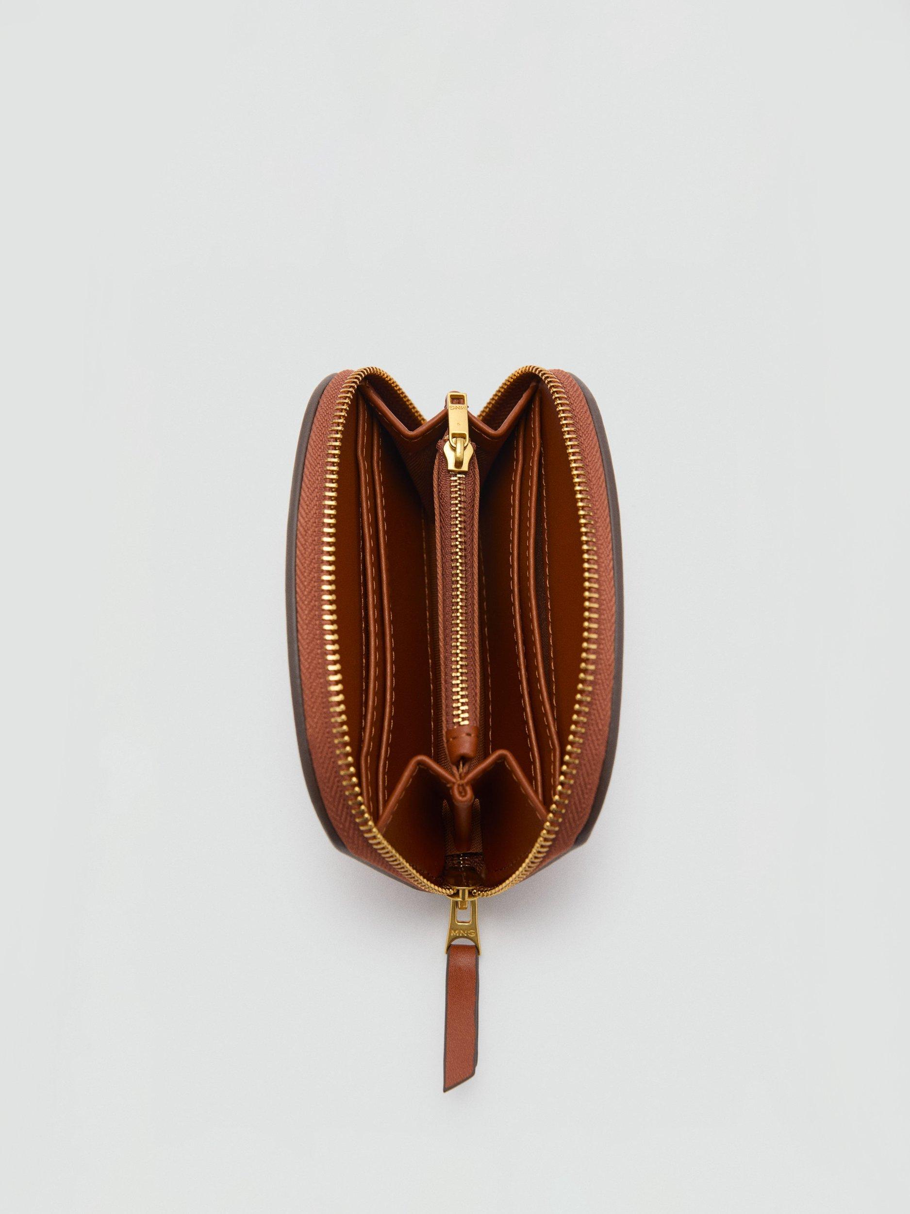 Product image 3 of 4, which shows Mango Maraiscu Faux Leather Wallet, Medium Brown
