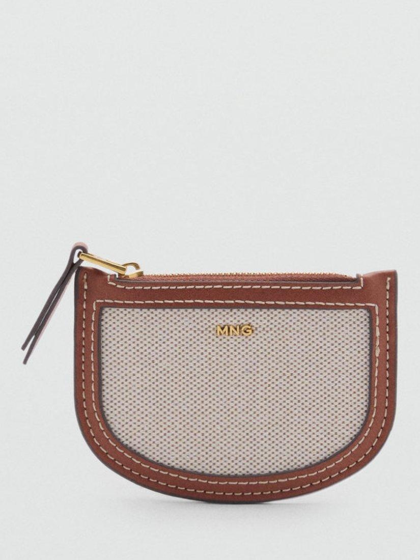 Product image 1 of 3, which shows Mango Marais Cotton Canvas Purse, Tan/Natural
