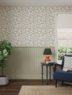 John Lewis Marlow Trail Wallpaper, Avocado/Ochre, Avocado/ Ochre