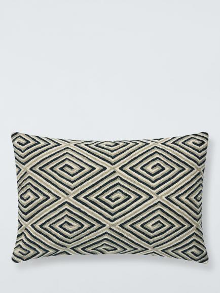 John Lewis Global Diamonds Cushion, Black, Black