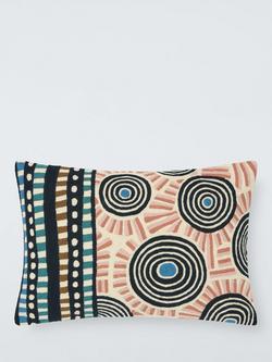 John Lewis Global Medley Cushion, Coral Multi, Coral Multi