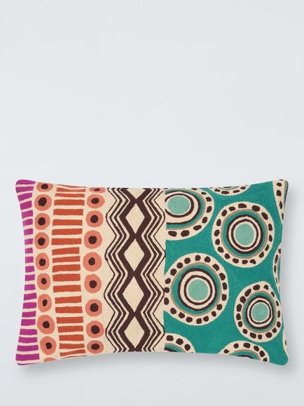 John Lewis Global Medley Cushion, Jade Multi, Jade Multi